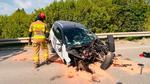 Auto przewróciło się na bok | xlomza.pl