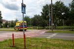 Zderzenie rowerów, mężczyzna w szpitalu